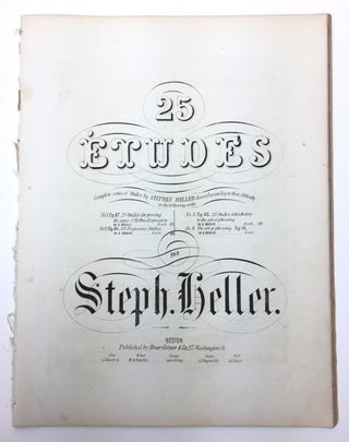 Heller, Stephen. (1833–1888) 25 Etudes - Sheet Music