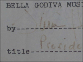 Hendrix, Jimi. (1942 - 1970) Signed "Bella Godiva" ASCAP Agreement