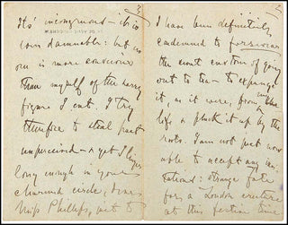 [Literature &amp; Art] James, Henry. (1843–1916) Autograph Letter