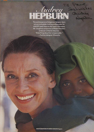 Hepburn, Audrey. (1929–1993) Signed Photograph