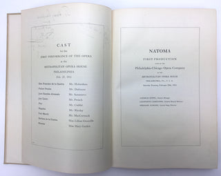 Herbert, Victor. (1859–1924) Natoma - Signed AMQS Presentation Copy to Harold Sanford