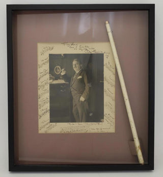 Herbert, Victor. (1859–1924) Signed Photograph with Autograph Musical Quotations and Conductor's Baton