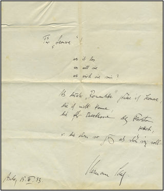 Scherchen, Hermann. (1891-1966) Autograph Letter