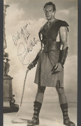 Heston, Charlton. (1923–2008) Signed Photograph in Ben-Hur