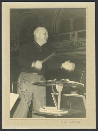 Hindemith, Paul. (1895–1963) Signed Photograph