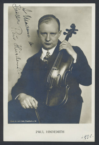 Hindemith, Paul. (1895–1963) Signed Photograph