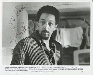 Hines, Gregory. (1946–2003) Signed Photograph in "White Knights"