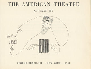 Hirschfeld, Albert. (1903–2003) The American Theatre: As Seen by Hirschfeld - Signed Title Page with Drawing