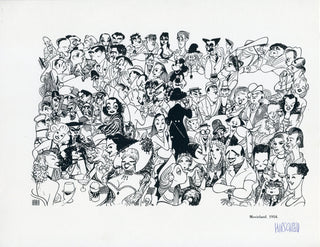 Hirschfeld, Al. (1903-2003) "Movieland, 1954" - Signed Hirschfeld Caricature