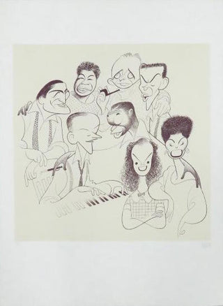 Hirschfeld, Al. (1903–2003) [Bennett, Tony. (b. 1926) & Fitzgerald, Ella. (1917–1996) & Crosby, Bing. (1903–1977) & Sinatra, Frank. (1915–1998) & Astaire, Fred. (1899–1987)  Cole, Nat King. (1919–1965) & Garland, Judy. (1922–1969) & Horne, Lena. (1917–201