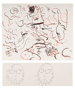 Hockney, David. (b. 1937) Pair of Original Drawings