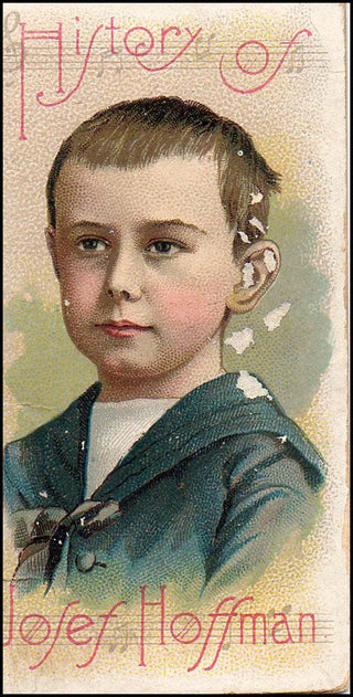 Hofmann, Josef. (1876-1957) Ca. 1890 Tobacco Card Biography Booklet