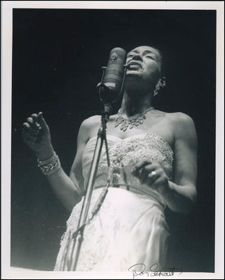 [Holiday, Billie. (1915-1959)] Schatt, Roy. (1909-2002) Billie Holiday at Jean Shepherd&apos;s Jazz Fest, 1957 - Original Schatt Photograph