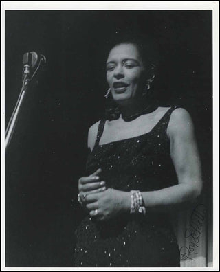 [Jazz & Song] Holiday, Billie. (1915-1959) [Schatt, Roy. (1909-2002)] Billie Holiday, Newport Jazz Festival - Original Schatt Photograph