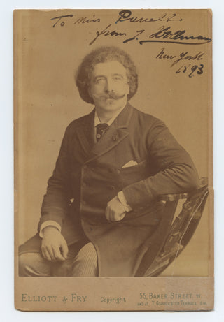 Hollman, Joseph. (1852–1927) [Powell, Maud. (1867-1920)?] Signed Cabinet Photograph possibly to Maud Powell