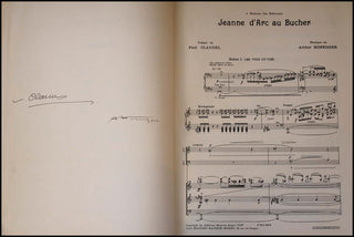 [Jeanne d'Arc au bûcher] Honegger, Arthur. (1892-1955) & Claudel, Paul. (1868 - 1955) Jeanne d'Arc au Bucher. Poème de Paul Claudel.