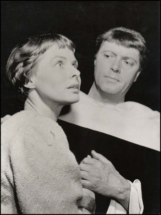 Bergman, Ingrid. (1915–1982) [Honegger, Arthur. (1892–1955)] Signed Photograph and Original Photographs in "Jeanne au bucher."