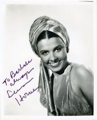 Horne, Lena. (1917–2010) Signed Photograph