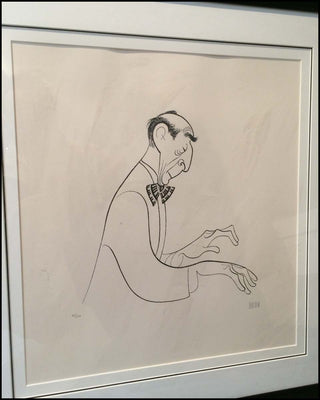 Horowitz, Vladimir. (1903-1989) [Hirschfeld, Albert. (1903 - 2003) Horowitz in a Keyboard Bowtie -  Signed Lithograph