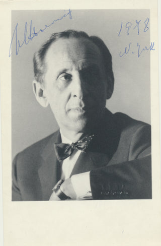 Horowitz, Vladimir. (1903–1989) Signed Photograph