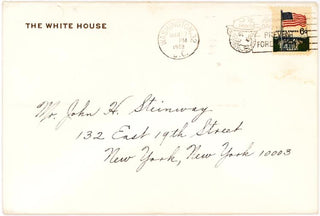 [Horowitz, Vladimir. (1903–1989) & Steinway, John H. (1917?–1989)] White House Invitation to Steinway for Horowitz's Golden Jubilee