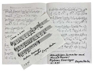 Huber, Eugen. (1909-2004) Autograph Musical Quotations