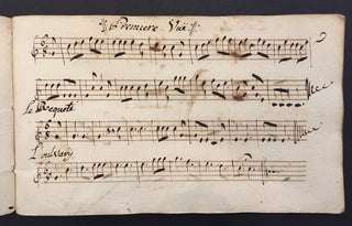 [Hunting Horn] Chasse à Courre - Eighteenth-Century Autograph Musical Manuscript