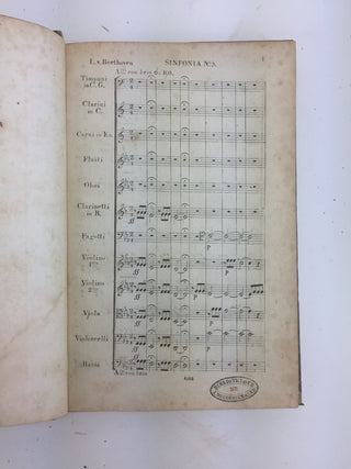 Beethoven, Ludwig van. (1770–1827) [Edmond de Coussemaker. (1805–1876)] Cinquième Sinfonie.... Oeuvre 67. Partition. BEETHOVEN'S FIFTH SYMPHONY FIRST EDITION—THE COPY OF EDMOND DE COUSSEMAKER