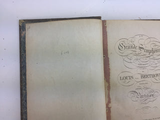 Beethoven, Ludwig van. (1770–1827) [Edmond de Coussemaker. (1805–1876)] Ire Grande Simphonie... Oeuvre XXI. Partition. BEETHOVEN'S FIRST SYMPHONY FIRST GERMAN EDITION—THE COPY OF EDMOND DE COUSSEMAKER