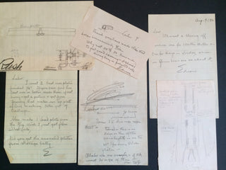 Edison, Thomas. (1847–1931) Important Archive of Autograph Letters, Original Diagrams and Instructional Sketches for Disc Record Manufacture