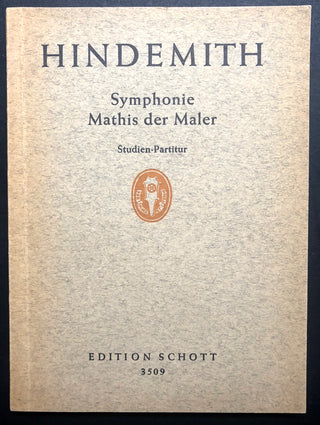 Hindemith, Paul. (1895-1963) Symphonie Mathis der Maler - SIGNED