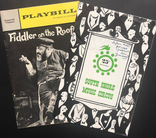 [Fiddler on the Roof] Mostel, Zero. (1915–1977) & Bikel, Theodore. (1924–2015) & Topol, Chaim. (b. 1935) Group of Signed Programs and Photographs