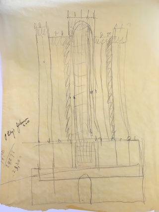 [Literature & Art] [Architecture] Johnson, Philip. (1906–2005) Collection of Original Drawings, 1963 - 2001