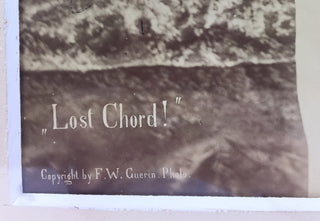 [Mandolin] Guerin, F. W. (1846 - 1903) “Lost Chord”  - Mammoth Albumen Photograph