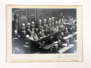 [Nuremberg Trial] D'Addario, Ray. (1920–2011) Signed Nuremberg Trial Photograph with Typed Letter Signed