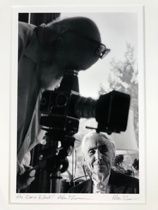 [O'Keeffe, Georgia. (1887–1986)] Ross, Alan.  Ansel Adams and Georgia O'Keeffe, Carmel, CA 1976 - ORIGINAL PHOTOGRAPH