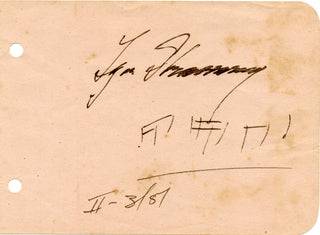 Stravinsky, Igor. (1882–1971) Autograph Musical Quotation, "Petrouchka."