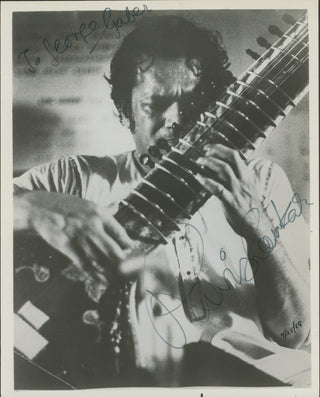 [Indian Music] Shankar, Ravi. (1920-2012) & Rakha, Alla. (1919–2000) Signed Photographs