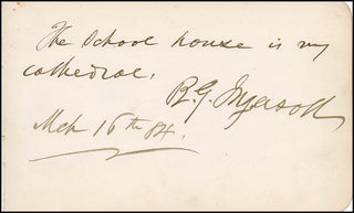 [History &amp; Science] Ingersoll, Robert G. (1833 - 1899) Autograph Signed Quotation