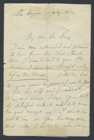 Israëls, Jozef. (1824–1911) Autograph Letter