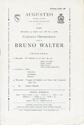 [Strauss, Richard. (1864–1949)] [Toscanini, Arturo. (1867–1957)] [Widor, Charles-Marie. (1844–1937)] [D'Indy, Vincent. (1851–1931)] [Mascagni, Pietro. (1862–1945)] [Walter, Bruno. (1876–1962)] [Mancinelli, Luigi. (1848–1921)] [Mengelberg, Willem. (1871–19