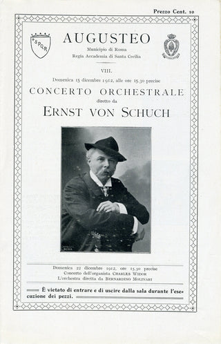 [Strauss, Richard. (1864–1949)] [Toscanini, Arturo. (1867–1957)] [Widor, Charles-Marie. (1844–1937)] [D'Indy, Vincent. (1851–1931)] [Mascagni, Pietro. (1862–1945)] [Walter, Bruno. (1876–1962)] [Mancinelli, Luigi. (1848–1921)] [Mengelberg, Willem. (1871–19