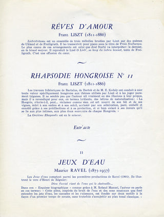 Iturbi, José. (1895–1980) Signed Program