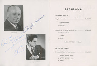 Iturbi, José. (1895–1980) & Palau, Manuel. (1893–1967) & Soriano, Gonzalo. (1913–1972) Signed Concert Program