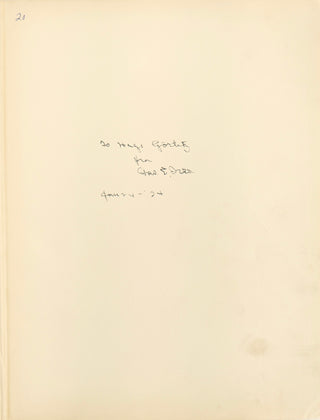 Ives, Charles. (1874–1954) 114 Songs - INSCRIBED PRESENTATION COPY TO HUGO GOERLITZ