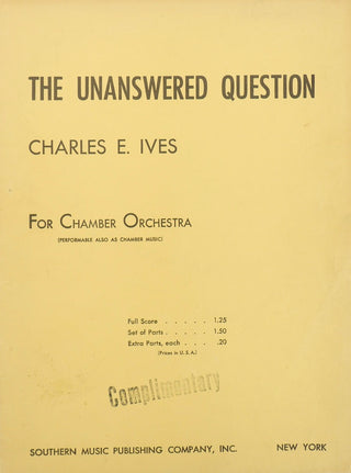 Ives, Charles. (1874–1954) Collection of Printed Vocal and Instrumental Music