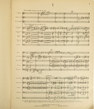 Ives, Charles. (1874–1954) First Movement From A Symphony Holidays - FIRST EDITION