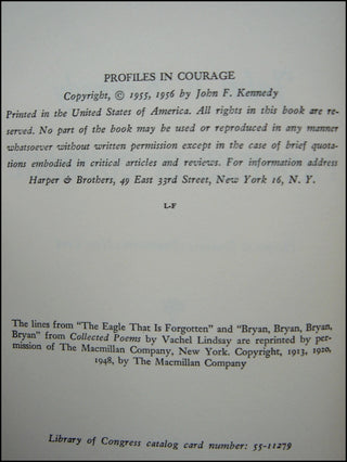 Kennedy, John F. (1917–1963) Profiles in Courage, SIGNED