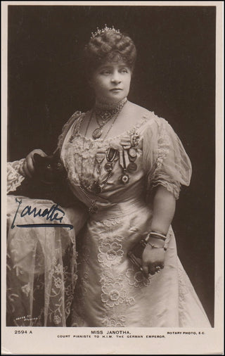 Janotha, Natalia. (1856 - 1932) Rare Signed Photograph