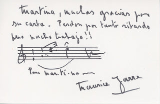 Jarre, Maurice. (1924 - 2009) "Doctor Zhivago" - Autograph Musical Quotation